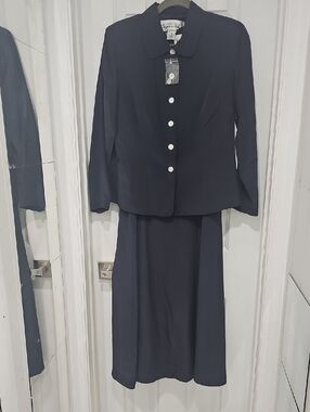 Navy Women’s Lined Two-Piece Dress Set by L'Elegante